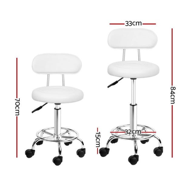 Salon Stool Swivel Barber Chair Backrest Hairdressing Hydraulic Height Image 2