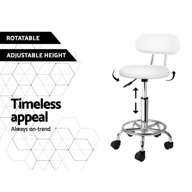 Salon Stool Swivel Barber Chair Backrest Hairdressing Hydraulic Height Image 5