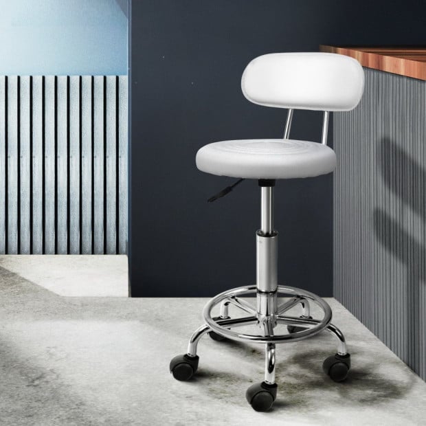 Salon Stool Swivel Barber Chair Backrest Hairdressing Hydraulic Height Image 8
