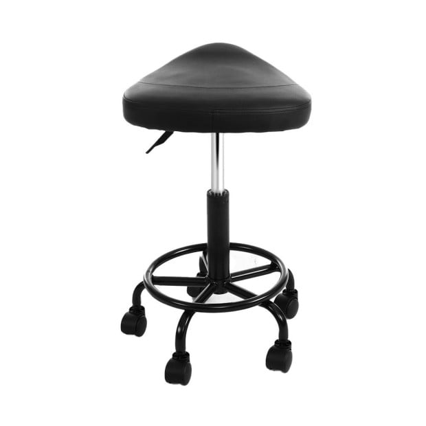 Saddle Stool Salon Black Swivel Beauty Barber Hairdressing Gas Lift Image 4