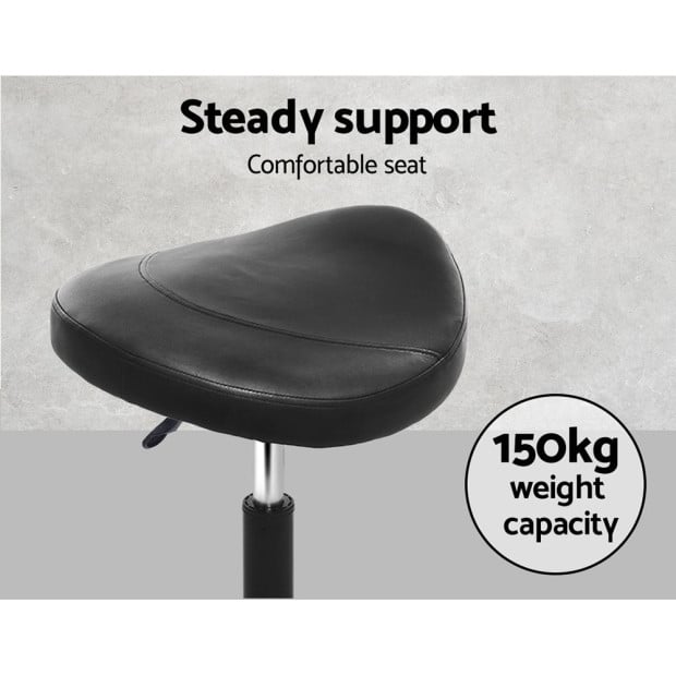 Saddle Stool Salon Black Swivel Beauty Barber Hairdressing Gas Lift Image 6