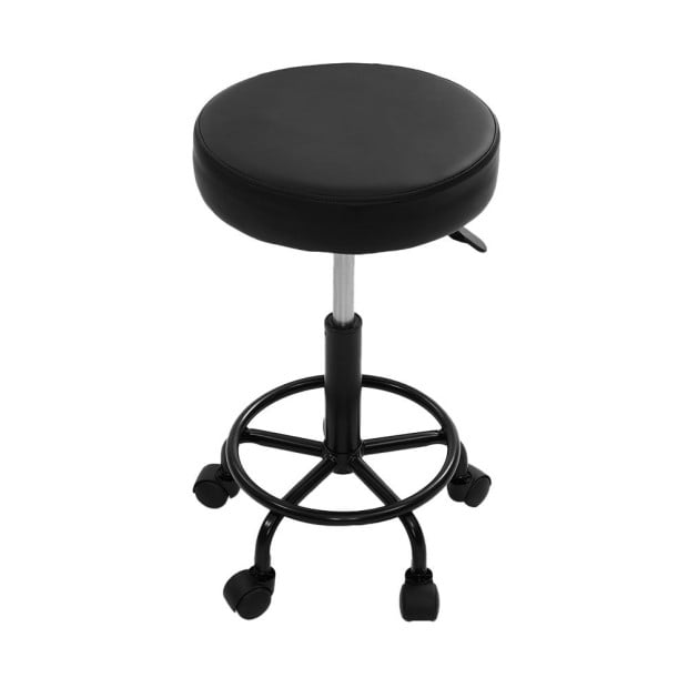 Round Salon Stool Black Swivel Barber Hair Hydraulic Chairs Lift Image 3