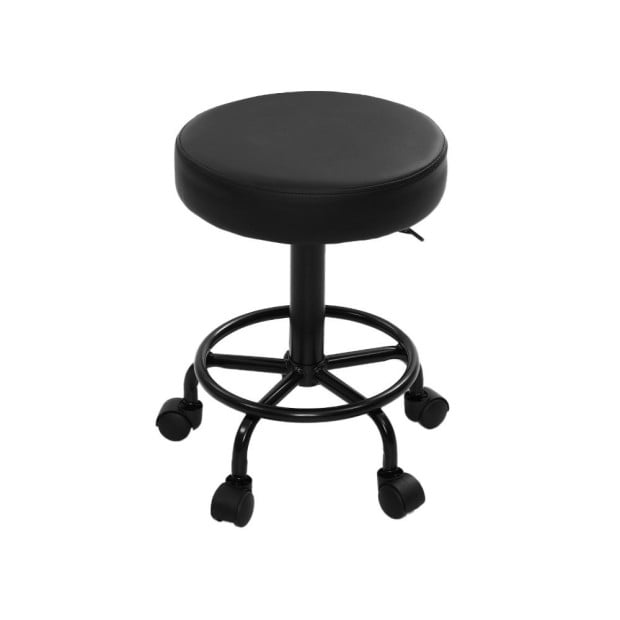 Round Salon Stool Black Swivel Barber Hair Hydraulic Chairs Lift Image 4