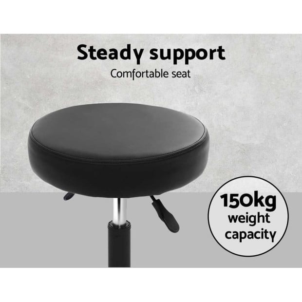 Round Salon Stool Black Swivel Barber Hair Hydraulic Chairs Lift Image 6