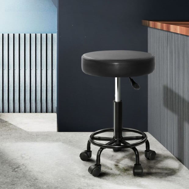 Round Salon Stool Black Swivel Barber Hair Hydraulic Chairs Lift Image 8