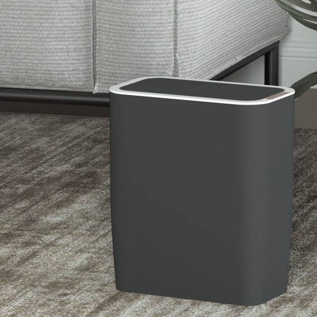 9L Motion Sensor Bin Automatic Rubbish Bins Waste Trash Can Ash Black Image 8
