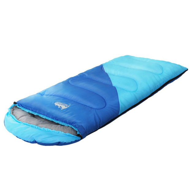 Sleeping Bag Bags Kids 172cm Camping Hiking Thermal Blue