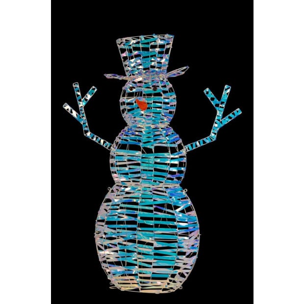 Christmas Snowman Twinkle Lights Iridescent Indoor Outdoor 120cm Image 3