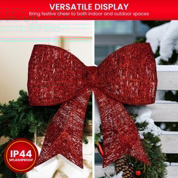 Christmas Display Bow with Lights - 91cm Image 6
