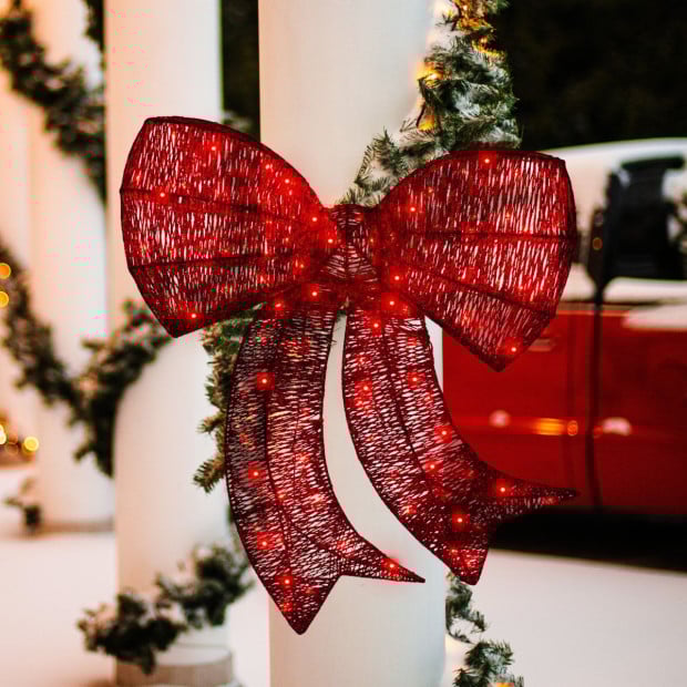 Christmas Display Bow with Lights - 87cm Image 7