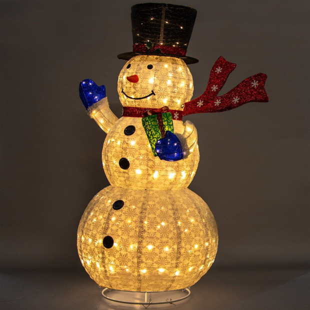 Christmas Snowman with Twinkle Lights White Indoor/Outdoor 180cmH Image 2
