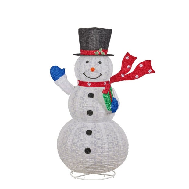 Christmas Snowman with Twinkle Lights White Indoor/Outdoor 180cmH Image 3