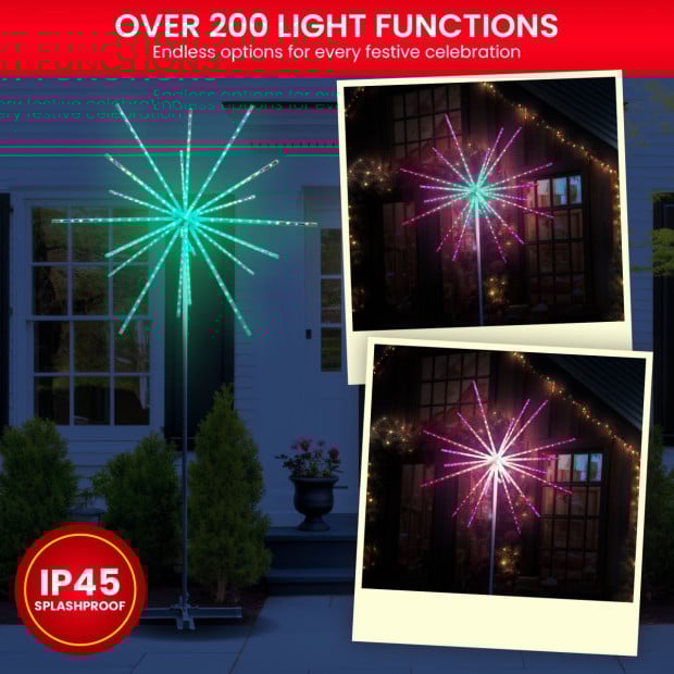 Outdoor Christmas Light Starburst Display - 270cm Image 7