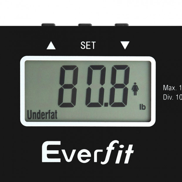 Electronic Digital Bathroom Body Fat Scales Black Image 4