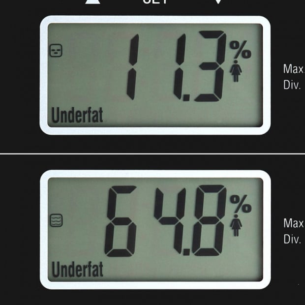Electronic Digital Bathroom Body Fat Scales Black Image 6