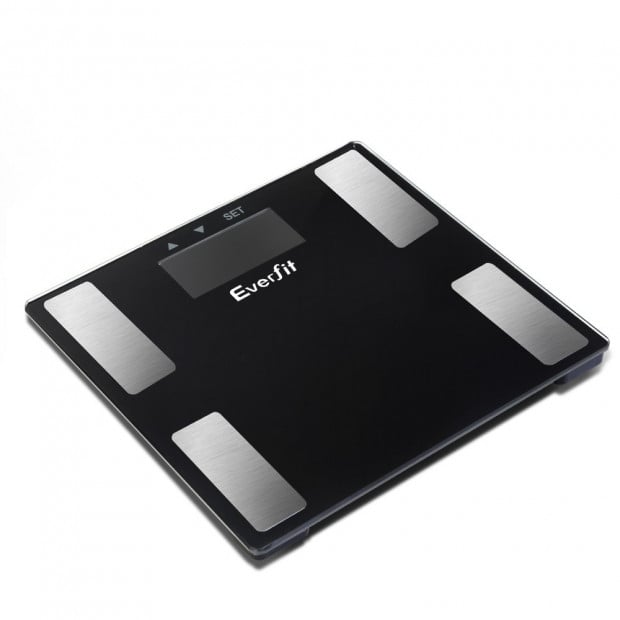 Electronic Digital Body Fat Scale Bathroom Weight Scale-Black
