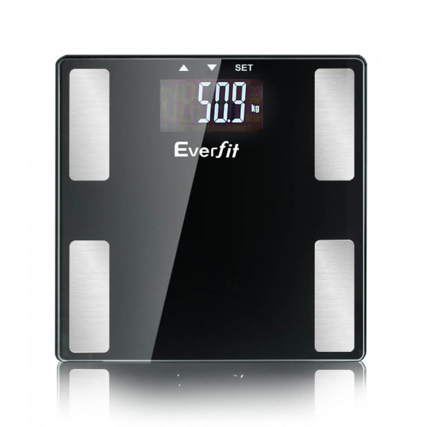 Electronic Digital Body Fat Scale Bathroom Weight Scale-Black Image 3