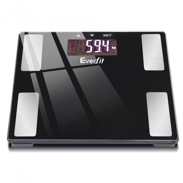 Electronic Digital Body Fat Scale Bathroom Weight Scale-Black Image 4