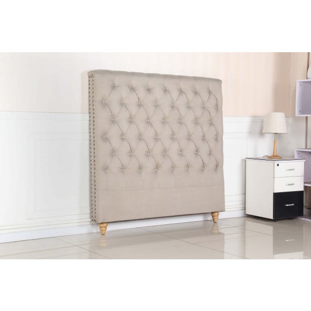 Sean Headboard Double Size Beige Image 3