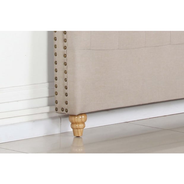 Sean Headboard Double Size Beige Image 4