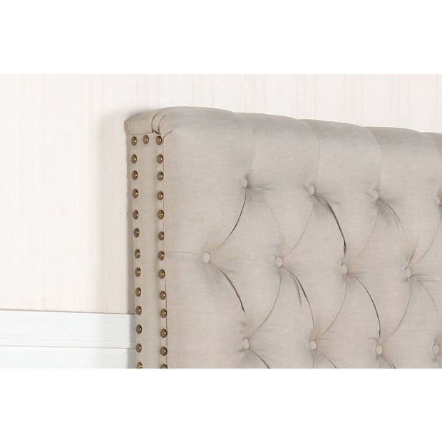 Sean Headboard Double Size Beige Image 5