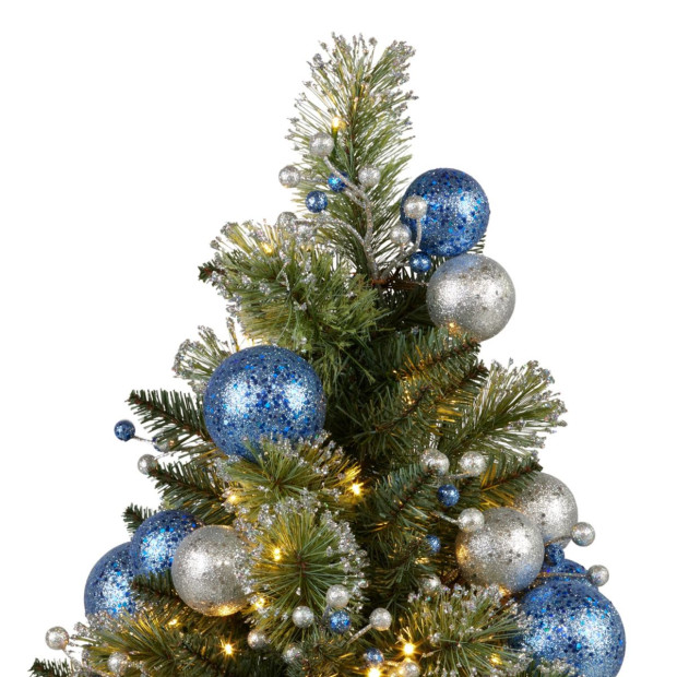 61cm Blue Collection Pre-Lit Tabletop Christmas Tree Image 5