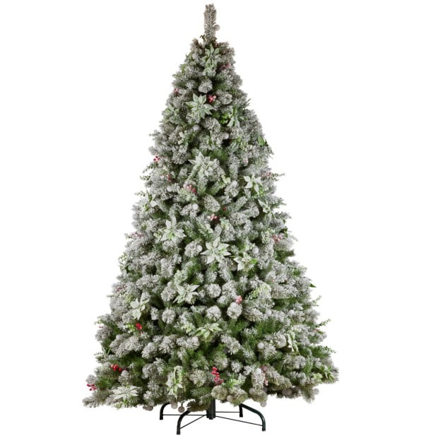 Snowy Crown Pine 2.3m Multicolour Pre-Lit Christmas Tree Image 4