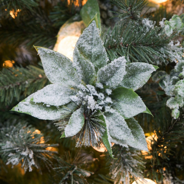Snowy Crown Pine 2.3m Multicolour Pre-Lit Christmas Tree Image 8