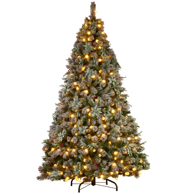 Snowy Crown Pine 3.6m Multicolour Pre-Lit Christmas Tree Image 2