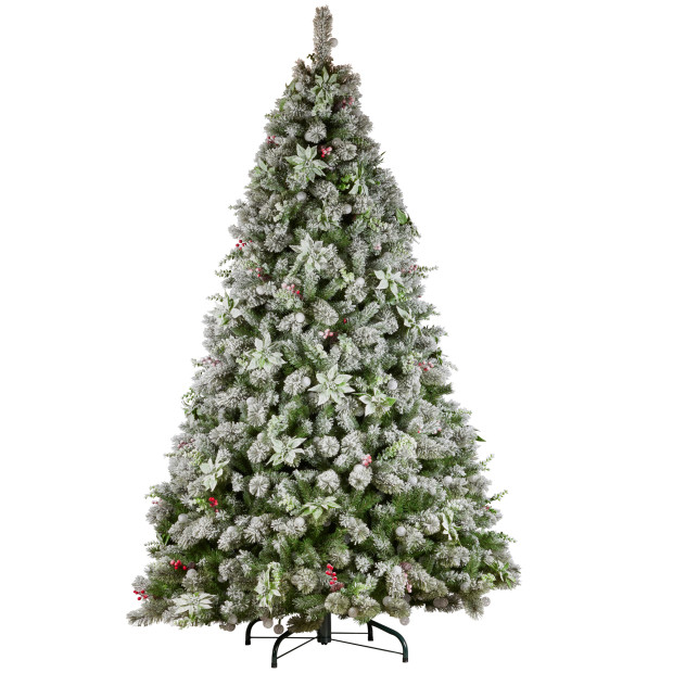 Snowy Crown Pine 3.6m Multicolour Pre-Lit Christmas Tree Image 4