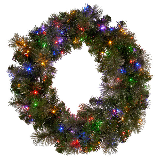 Christabelle 1.22m Split 2pc Christmas Wreath with LED Lights Pine Dual Front Doors Decoration Ornament Image 5