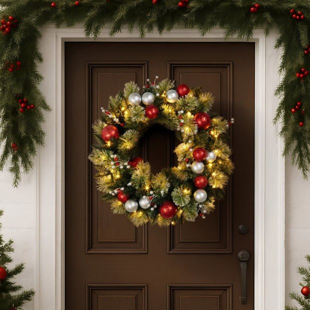 Christabelle 61cm Battery-Operated Christmas Wreath Jingle Bells Collection Image 6