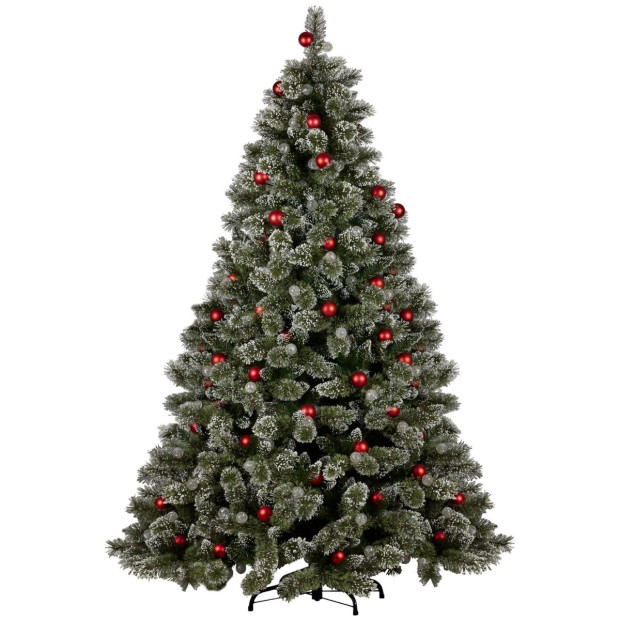 Snowy Bristle 2.3m Multicolour Pre-Lit Christmas Tree Image 4