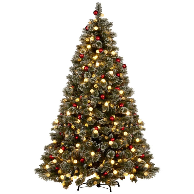 Snowy Bristle 3.6m Multicolour Pre-Lit Christmas Tree Image 3
