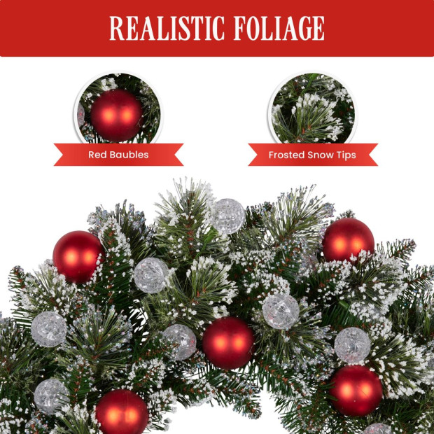 Snowy Bristle Pre-Lit Multicolour Christmas Archway - 2.4m Image 7
