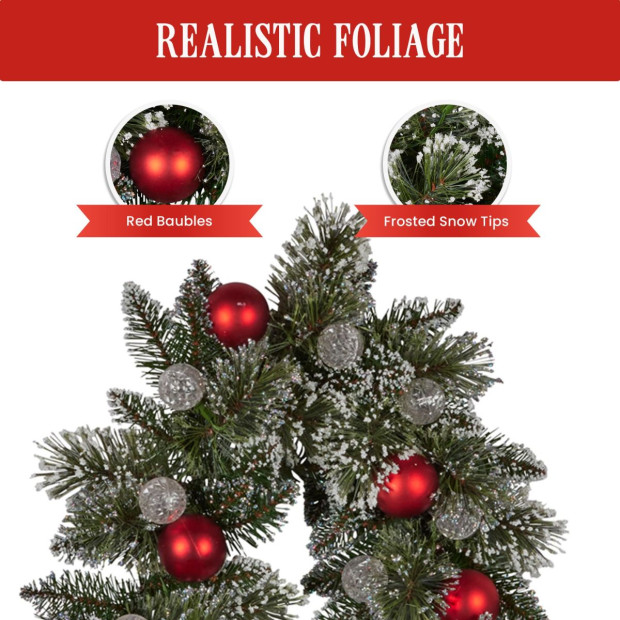 Snowy Bristle Pre-Lit Multicolour Christmas Garland - 274cm Image 9