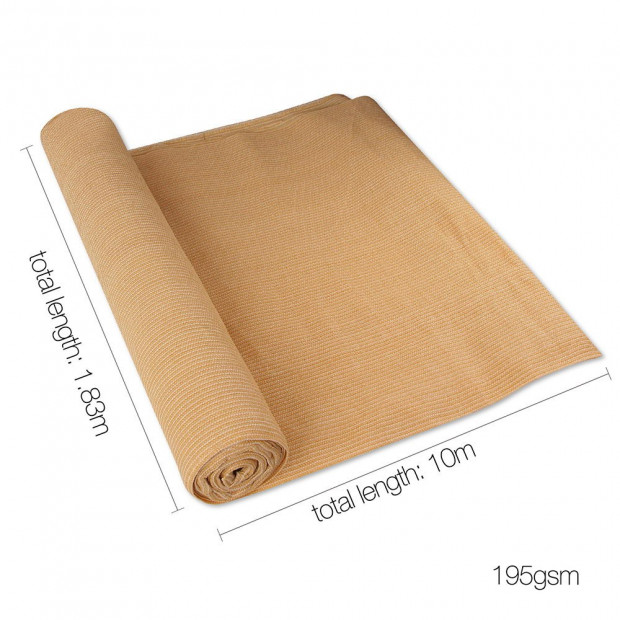 90 Shade Cloth Roll 1.83 x 10m Beige
