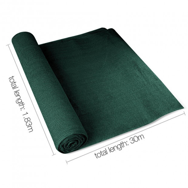 50% UV Sun Shade Cloth Sail Roll Mesh Outdoor 1.83x30m Green Image 1