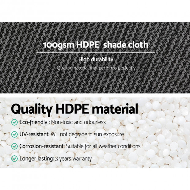 1.83x30m 50% UV Shade Cloth Sail Garden Mesh Roll Outdoor White Image 4