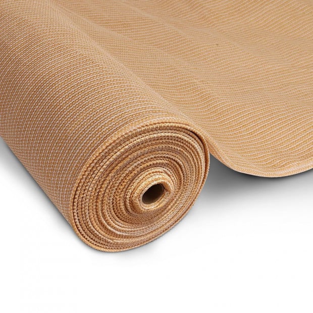 70% UV Sun Shade Cloth Shadecloth Sail Roll Mesh Outdoor 1.83x50m Beige