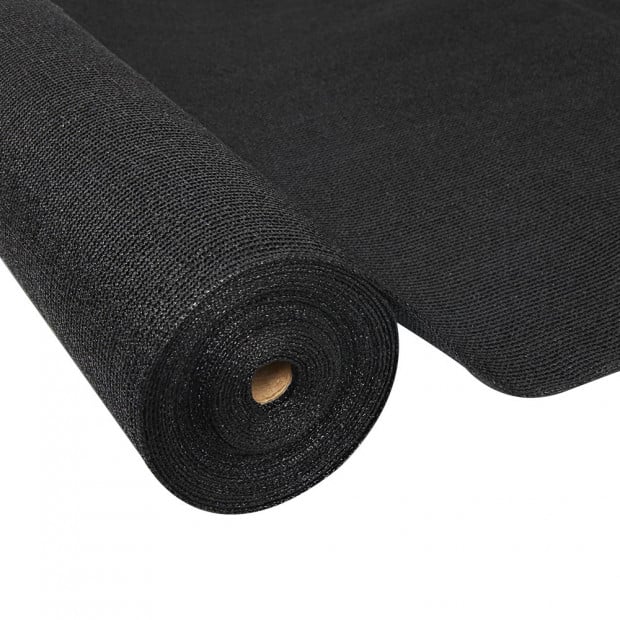 70% UV Sun Shade Cloth Sail Roll Mesh Garden Outdoor 1.83x50m Black