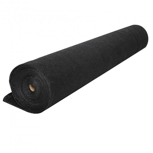 70% UV Sun Shade Cloth Sail Roll Mesh Garden Outdoor 1.83x50m Black Image 3