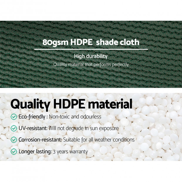 3.66x10m 30% UV Shade Cloth Sail Garden Mesh Roll Outdoor Green Image 4