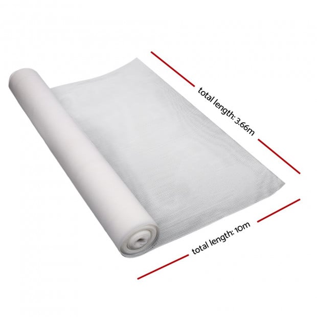 3.66x10m 30% UV Shade Cloth Sail Garden Mesh Roll Outdoor White Image 1
