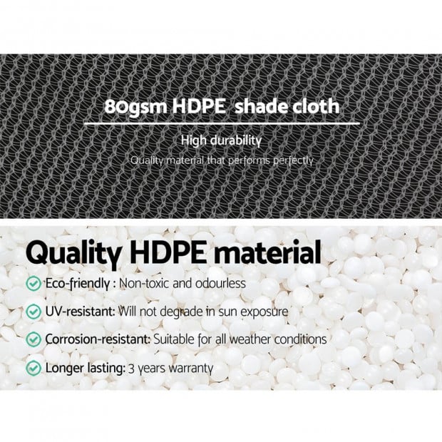 3.66x30m 30% UV Shade Cloth Sail Garden Mesh Roll Outdoor White Image 5