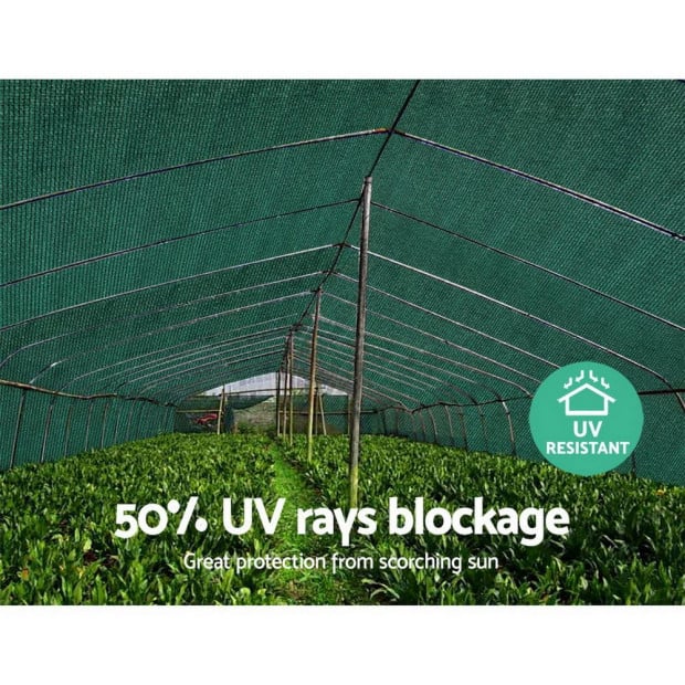 50% Sun Shade Cloth Shadecloth Sail Roll Mesh Outdoor 100gsm 1.83x20m Image 6