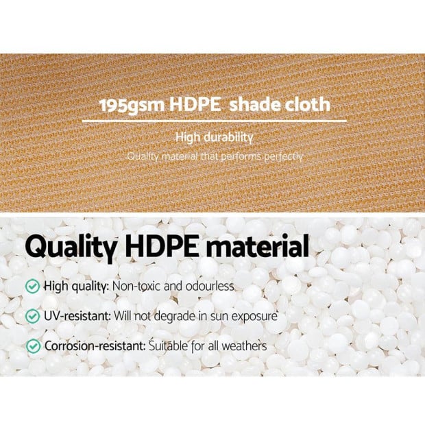30m x 3.66 Shade Cloth Shadecloth Sail Sun Roll Mesh Outdoor 90% UV Image 5