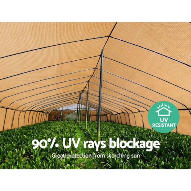 30m x 3.66 Shade Cloth Shadecloth Sail Sun Roll Mesh Outdoor 90% UV Image 6