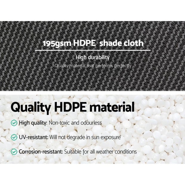 Shade Cloth 90% UV Sun Sail Garden Mesh Roll 3.66x30m White Image 5