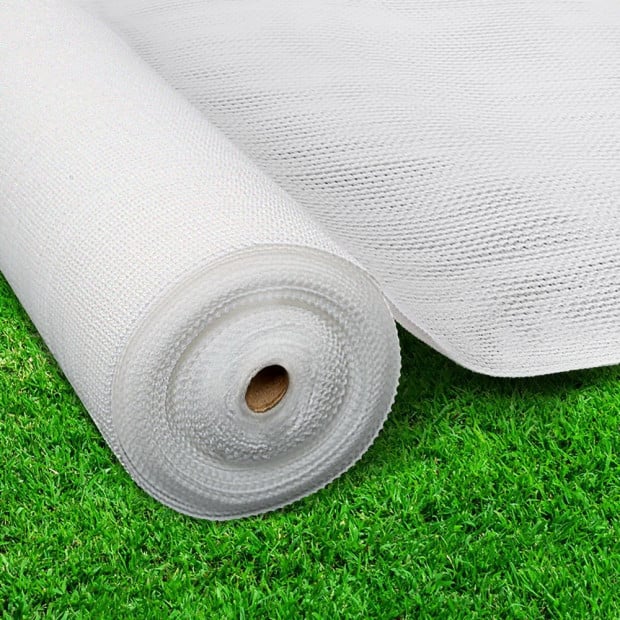 Shade Cloth 90% UV Sun Sail Garden Mesh Roll 3.66x30m White Image 7